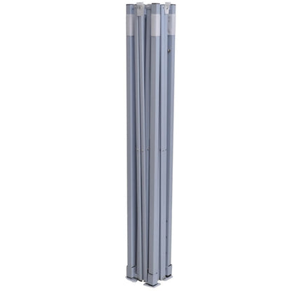 Gazebo Pieghevole Professionale 2 Pareti 2x2m Acciaio Bianco | homemem39