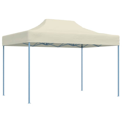 Gazebo Professionale Pieghevole 3x4m Acciaio Crema - homemem39