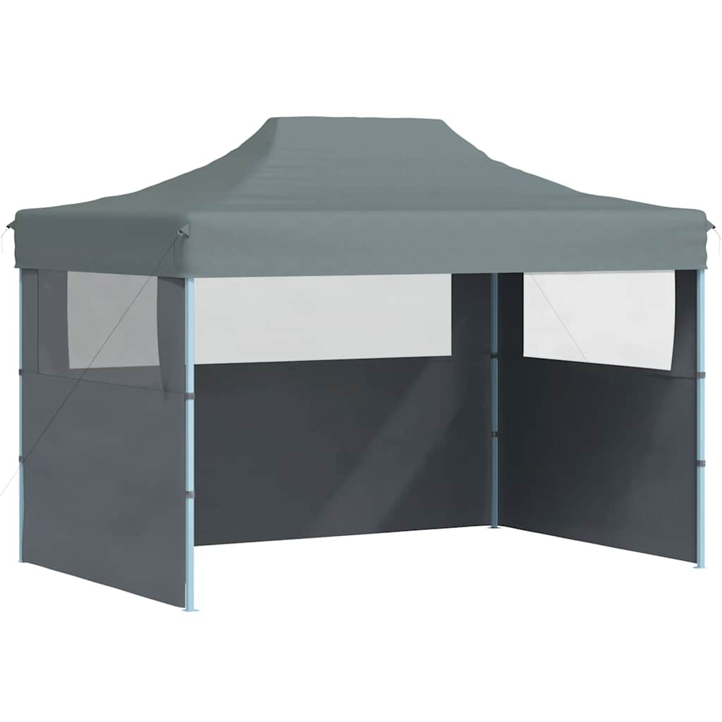 Gazebo Professionale Pieghevole 3 Pareti 3x4m Acciaio Antracite | homemem39