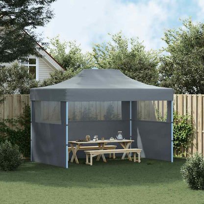 Gazebo Professionale Pieghevole 3 Pareti 3x4m Acciaio Antracite | homemem39