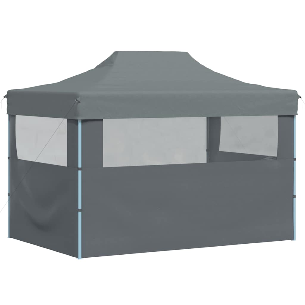 Gazebo Professionale Pieghevole 3 Pareti 3x4m Acciaio Antracite | homemem39