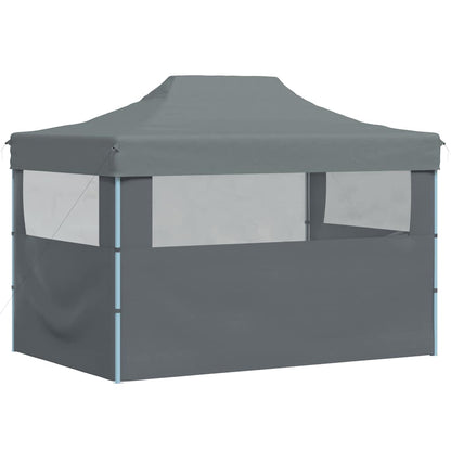 Gazebo Professionale Pieghevole 3 Pareti 3x4m Acciaio Antracite | homemem39