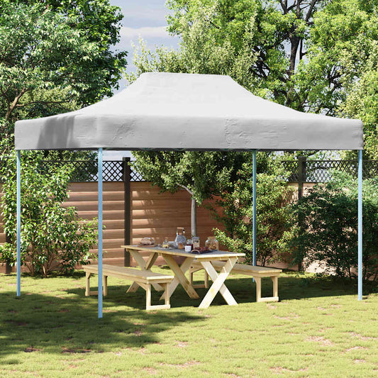 Gazebo Professionale Pieghevole 280x410x315 cm Acciaio Bianco