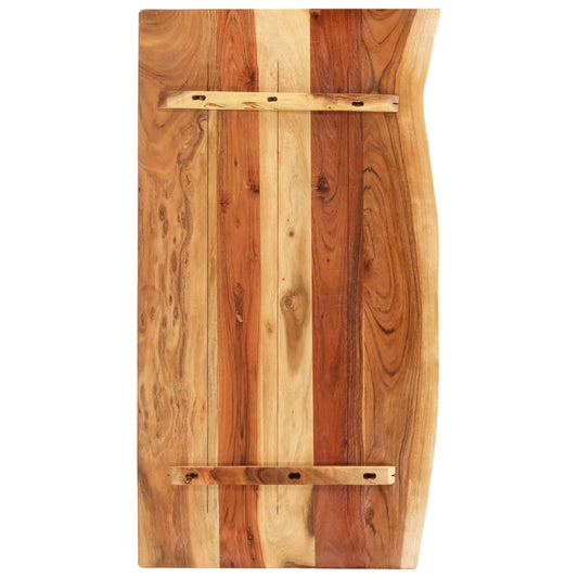 Piano per Vanità Bagno in Massello di Acacia 100x52x2,5 cm - homemem39