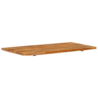 Piano per Vanità Bagno in Massello di Acacia 100x52x2,5 cm - homemem39