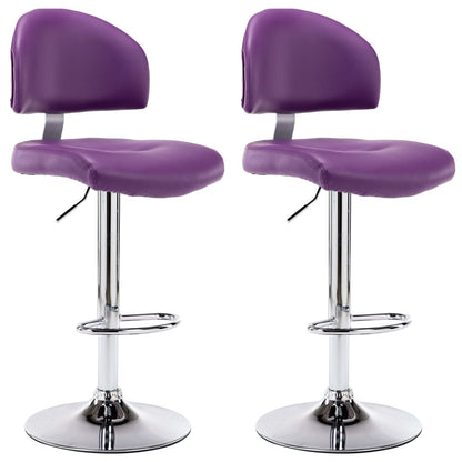 Sgabelli da Bar 2 pz Viola in Similpelle - homemem39