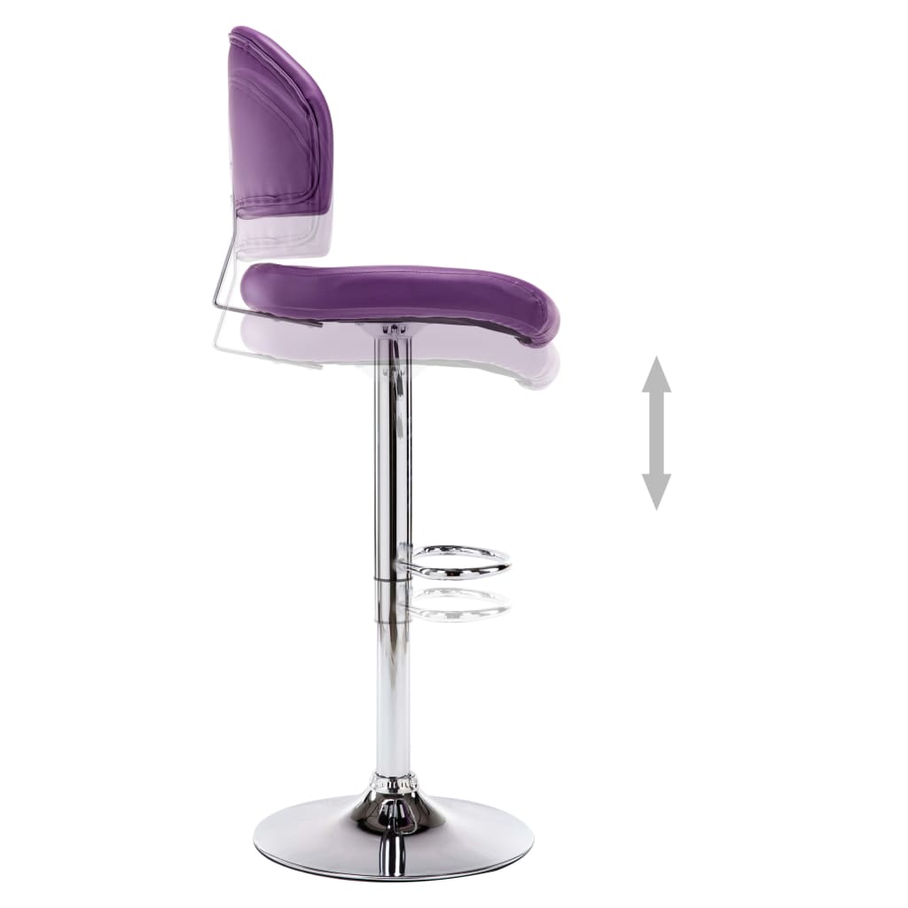 Sgabelli da Bar 2 pz Viola in Similpelle - homemem39
