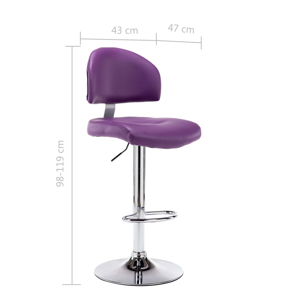 Sgabelli da Bar 2 pz Viola in Similpelle - homemem39