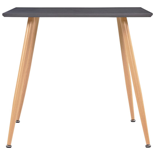 Tavolo da Pranzo Grigio e Rovere 80,5x80,5x73 cm in MDF | homemem39