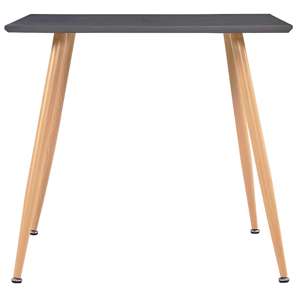 Tavolo da Pranzo Grigio e Rovere 80,5x80,5x73 cm in MDF