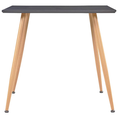 Tavolo da Pranzo Grigio e Rovere 80,5x80,5x73 cm in MDF