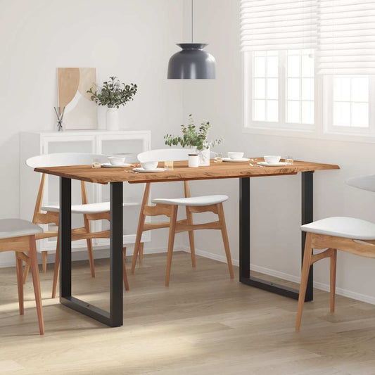 Tavolo da Pranzo 154x80x76 cm in Legno Massello di Acacia