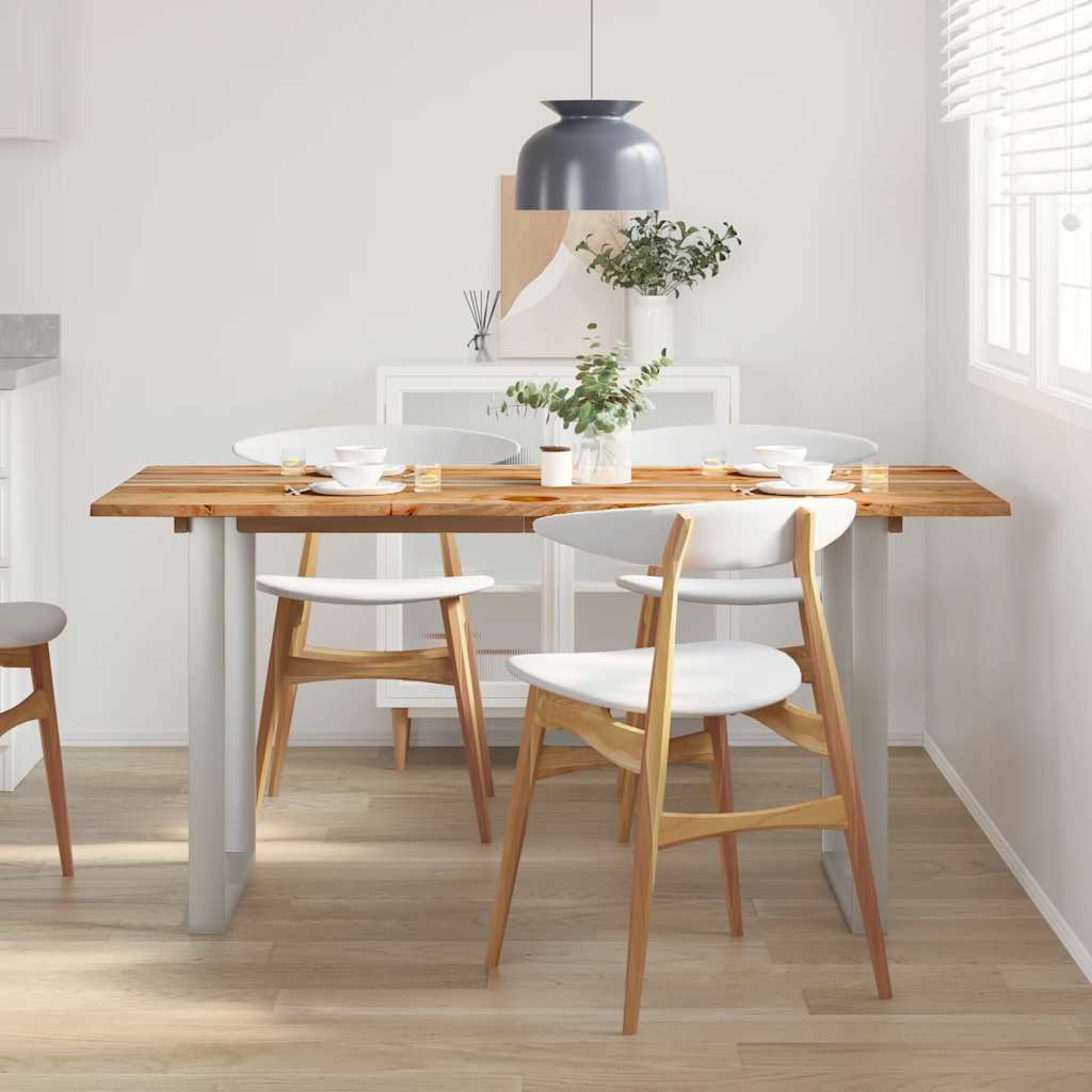 Tavolo da Pranzo 154x80x76 cm in Legno Massello di Acacia - homemem39