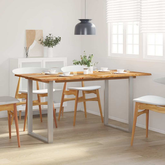Tavolo da Pranzo 154x80x76 cm in Legno Massello di Acacia