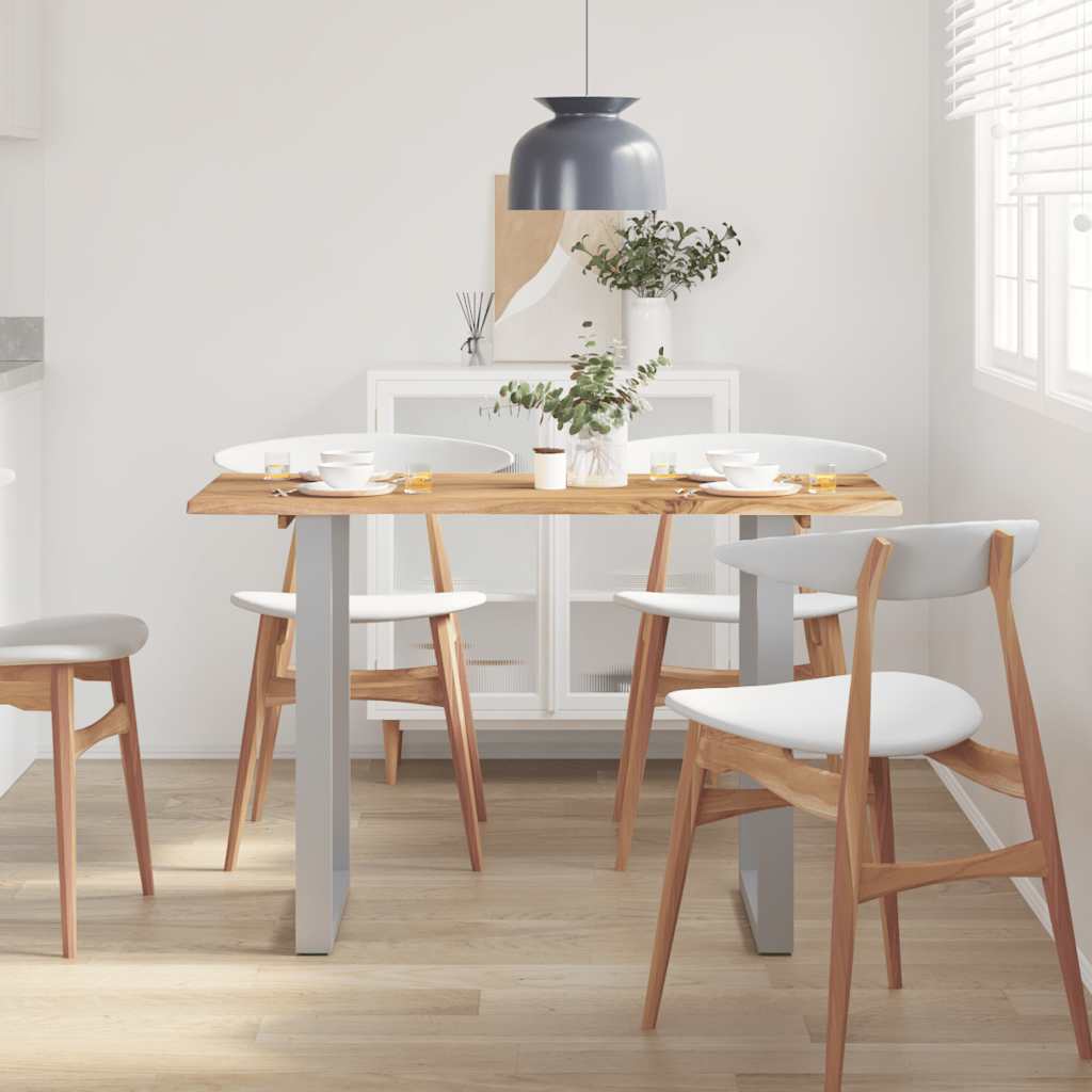 Tavolo da Pranzo 118x58x76 cm in Legno Massello di Acacia