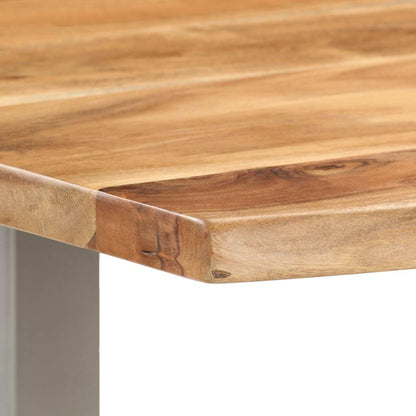 Tavolo da Pranzo 118x58x76 cm in Legno Massello di Acacia