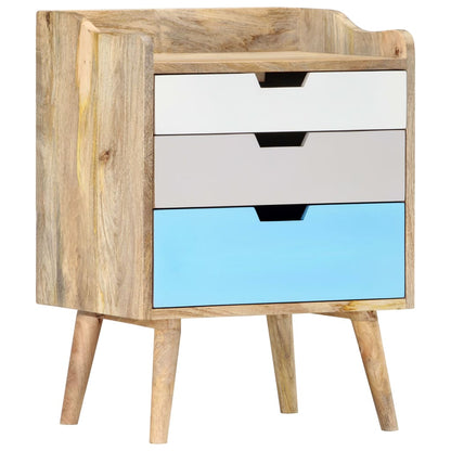 Comodino 47x35x63 cm in Legno Massello di Mango - homemem39