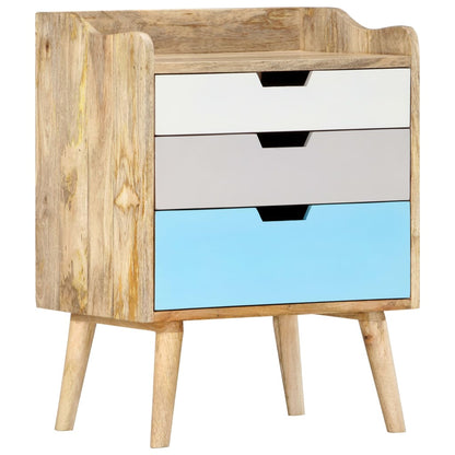 Comodino 47x35x63 cm in Legno Massello di Mango - homemem39