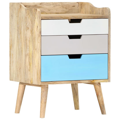 Comodino 47x35x63 cm in Legno Massello di Mango - homemem39