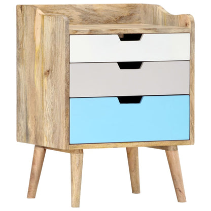 Comodino 47x35x63 cm in Legno Massello di Mango - homemem39