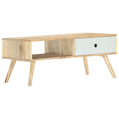 Tavolino da Salotto 90x50x40 cm in Legno Massello di Mango | homemem39
