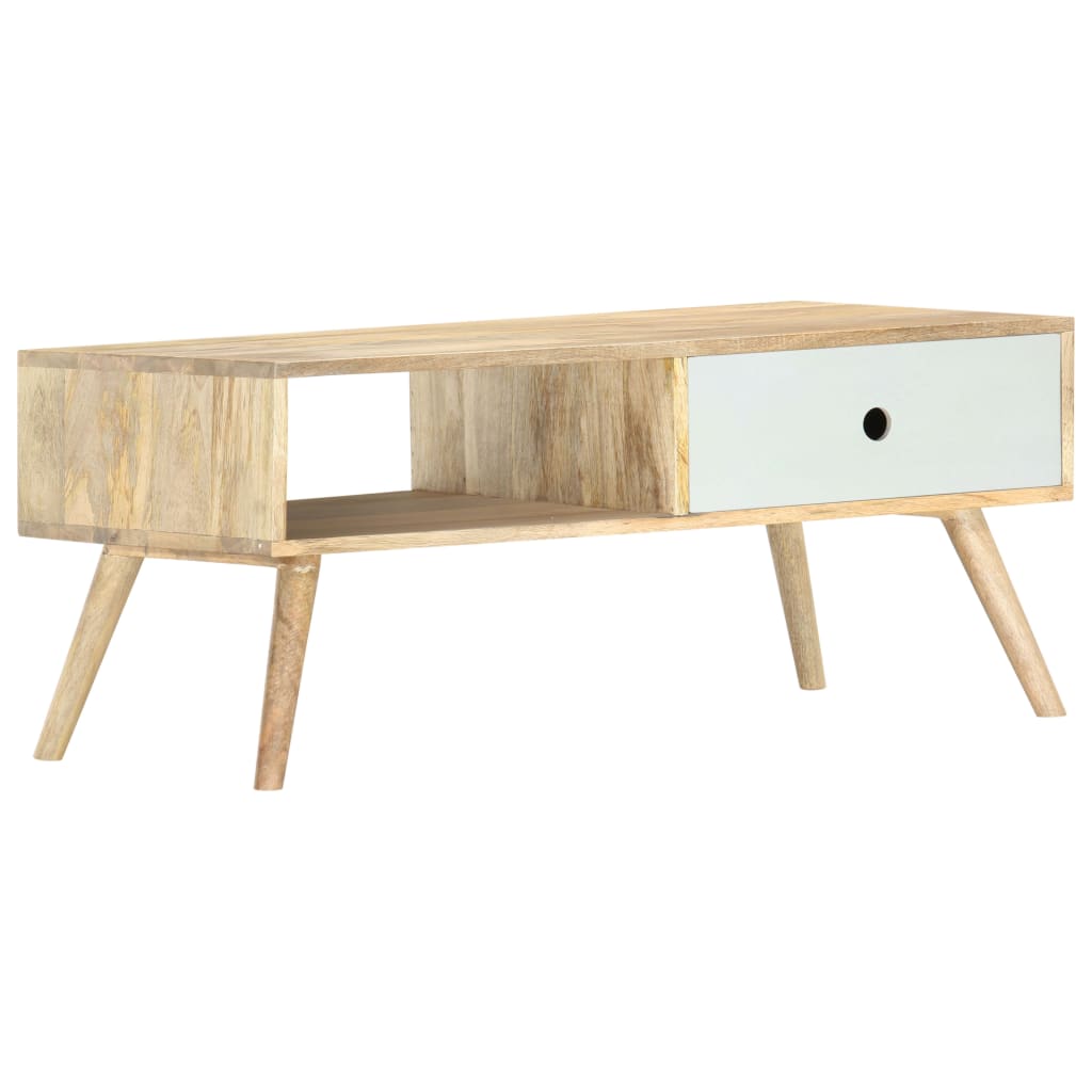 Tavolino da Salotto 90x50x40 cm in Legno Massello di Mango | homemem39