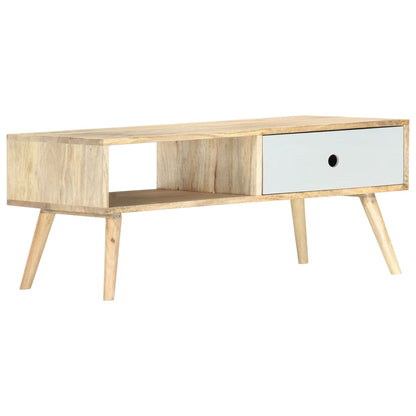 Tavolino da Salotto 90x50x40 cm in Legno Massello di Mango | homemem39