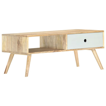 Tavolino da Salotto 90x50x40 cm in Legno Massello di Mango | homemem39
