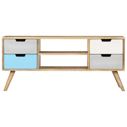 Mobile Porta TV 110x35x48 cm Legno Massello di Mango | homemem39