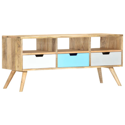 Mobile Porta TV 110x35x48 cm Legno Massello di Mango | homemem39