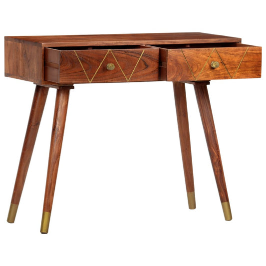 Tavolo Consolle 90x35x76 cm in Legno Massello d'Acacia - homemem39