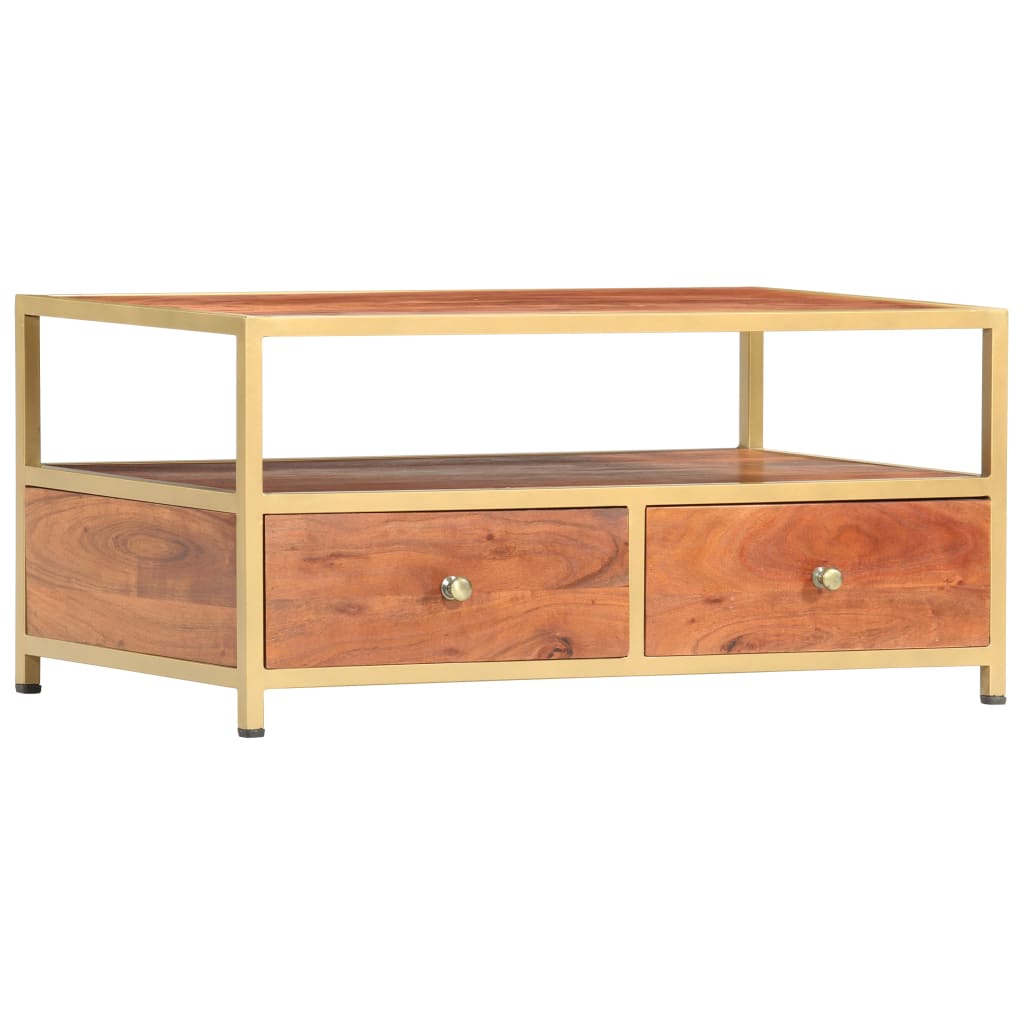 Tavolino da Salotto 90x50x40 cm in Legno Massello di Acacia | homemem39
