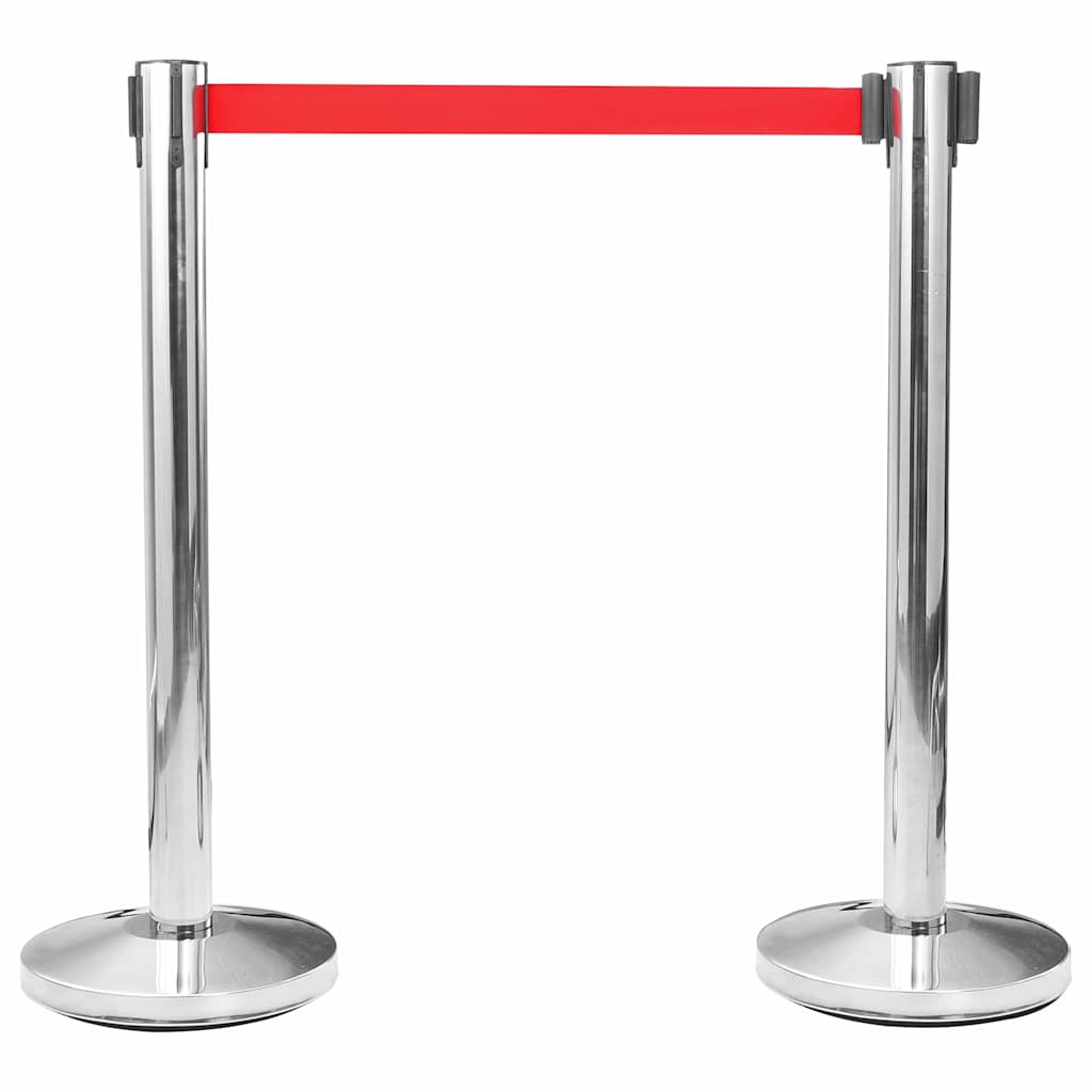Barriera a Nastro Retrattile 200 cm Rossa | homemem39