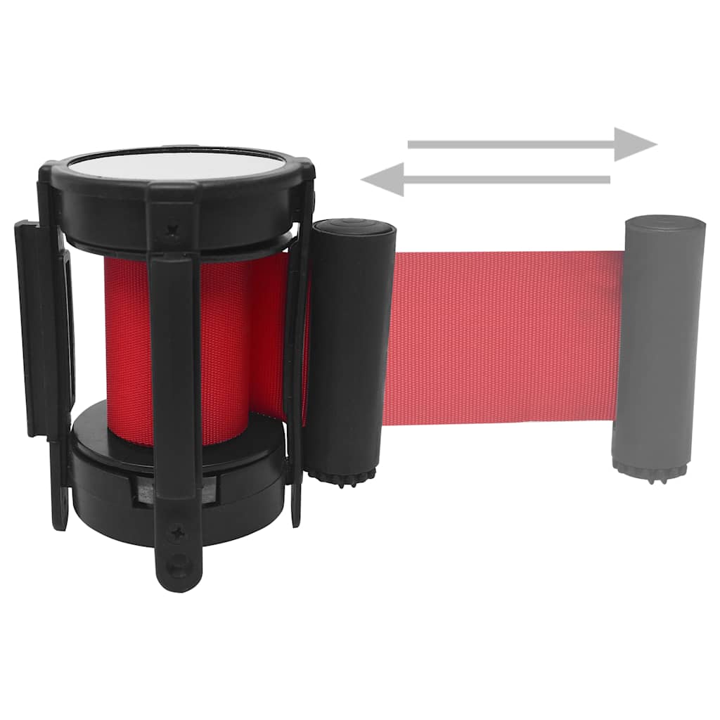 Barriera a Nastro Retrattile 200 cm Rossa | homemem39