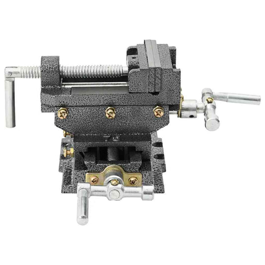 Morsa Manuale con Slitta Trasversale per Trapano a Colonna 70mm - homemem39