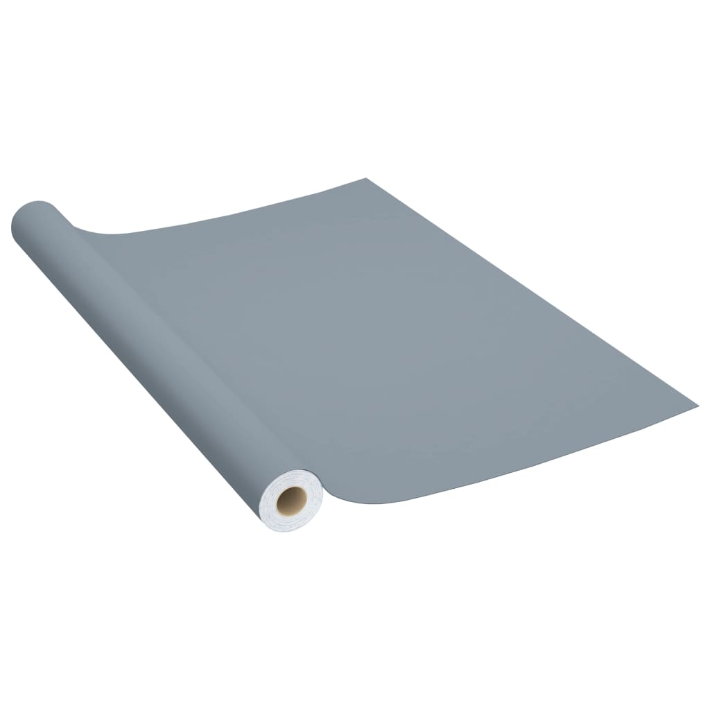 Pellicola Autoadesiva per Mobili Grigia 500x90 cm in PVC - homemem39