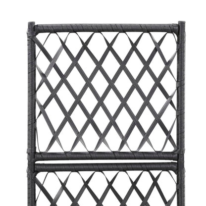 Letto Rialzato con Traliccio 1 Vaso 30x30x107cm Polyrattan Nero | homemem39