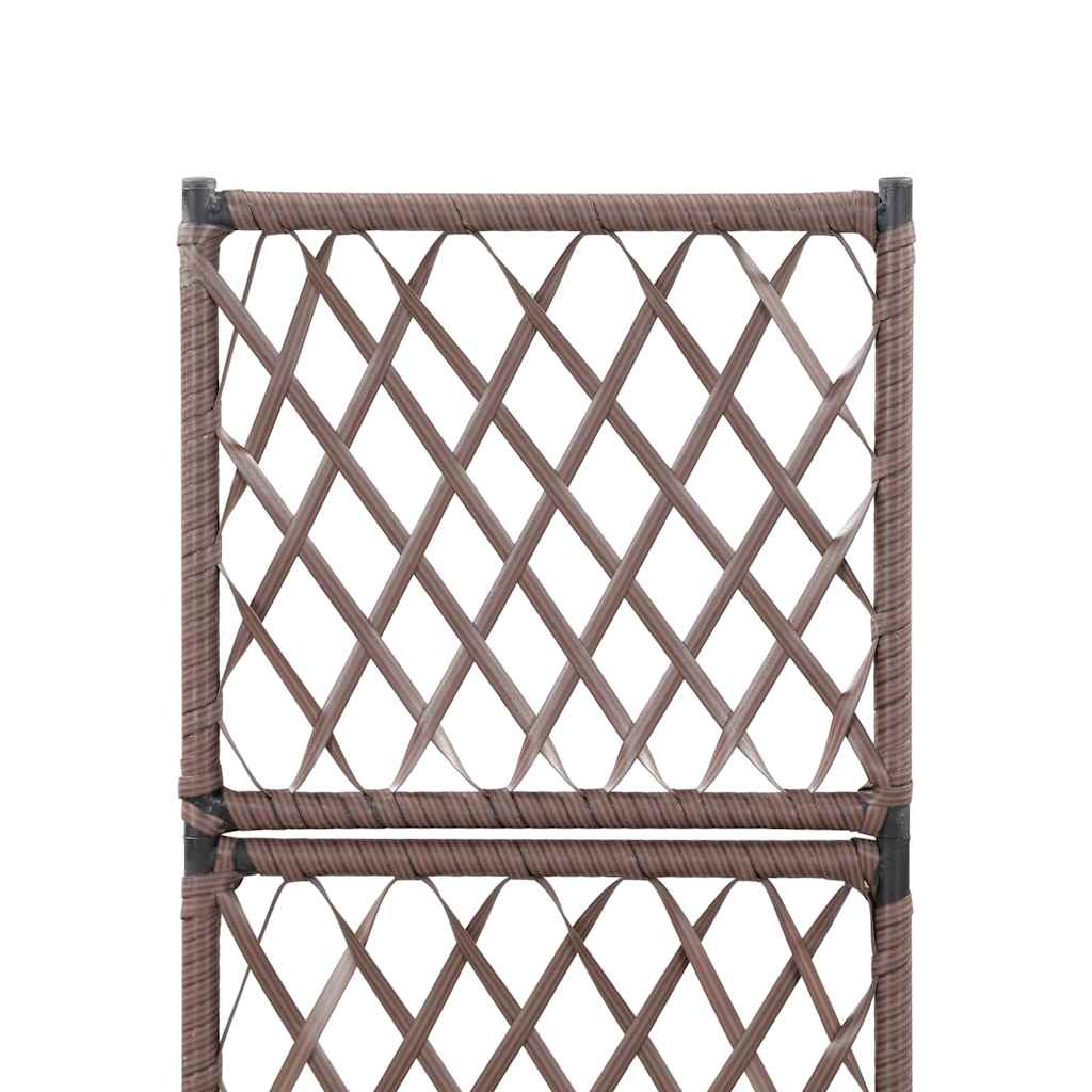 Letto Rialzato Traliccio 1 Vaso 30x30x107cm Polyrattan Marrone | homemem39