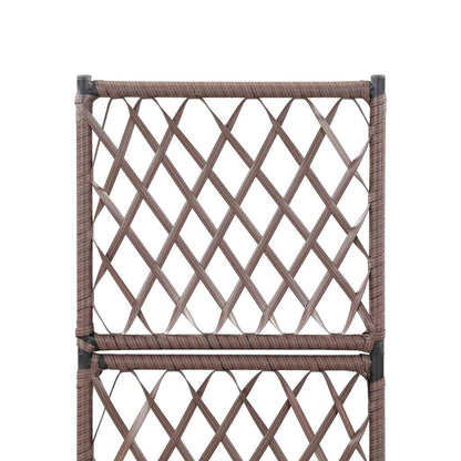 Letto Rialzato Traliccio 1 Vaso 30x30x107cm Polyrattan Marrone | homemem39