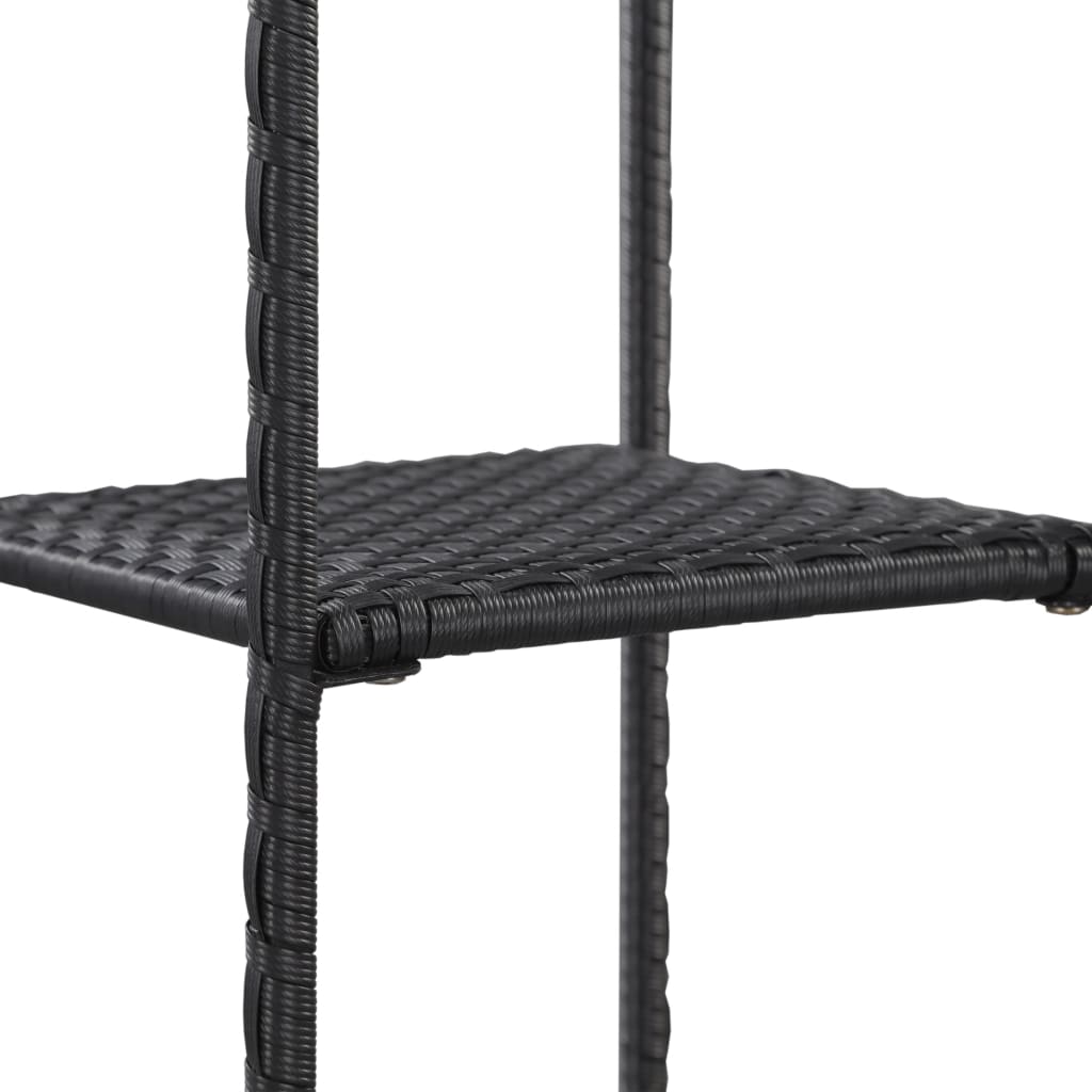 Scaffale Nero 30x30x90 cm in Polyrattan | homemem39