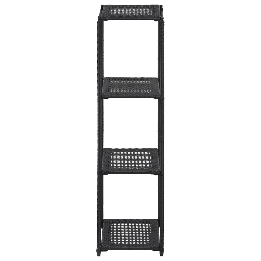 Scaffale Nero 30x30x120 cm in Polyrattan | homemem39