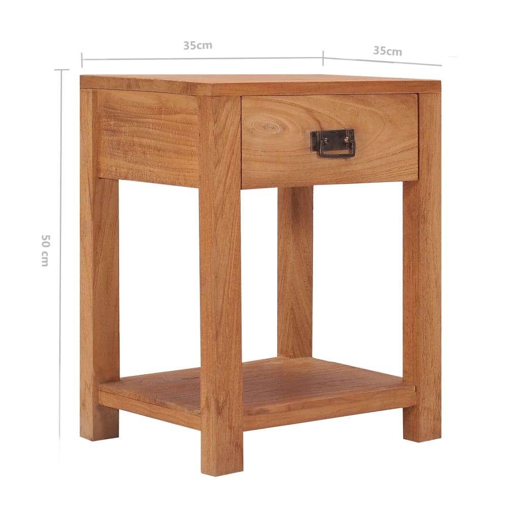 Comodino 35x35x50 cm in Legno Massello di Teak | homemem39