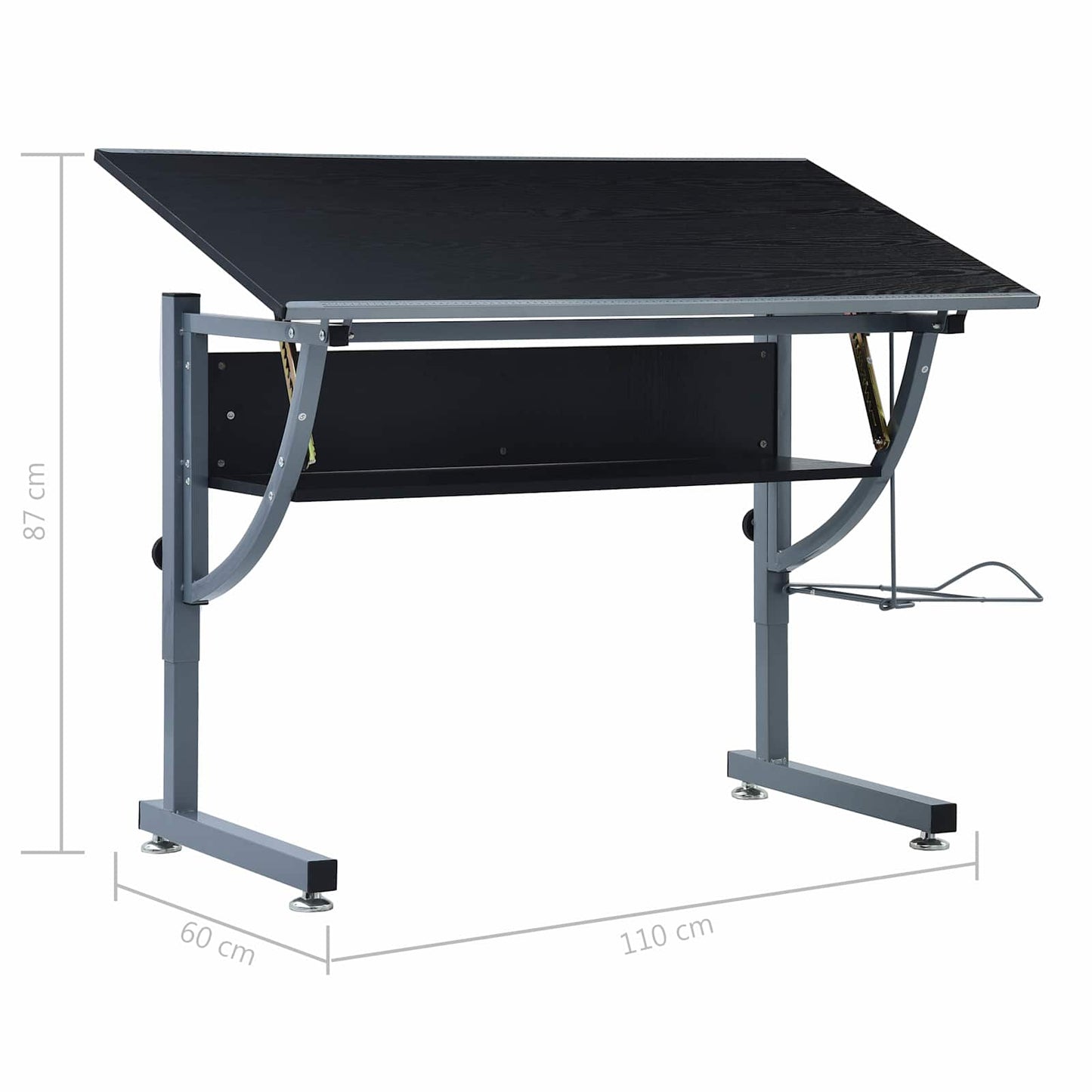 Tavolo da disegno Nero 110 x 60 x 87 cm Truciolare