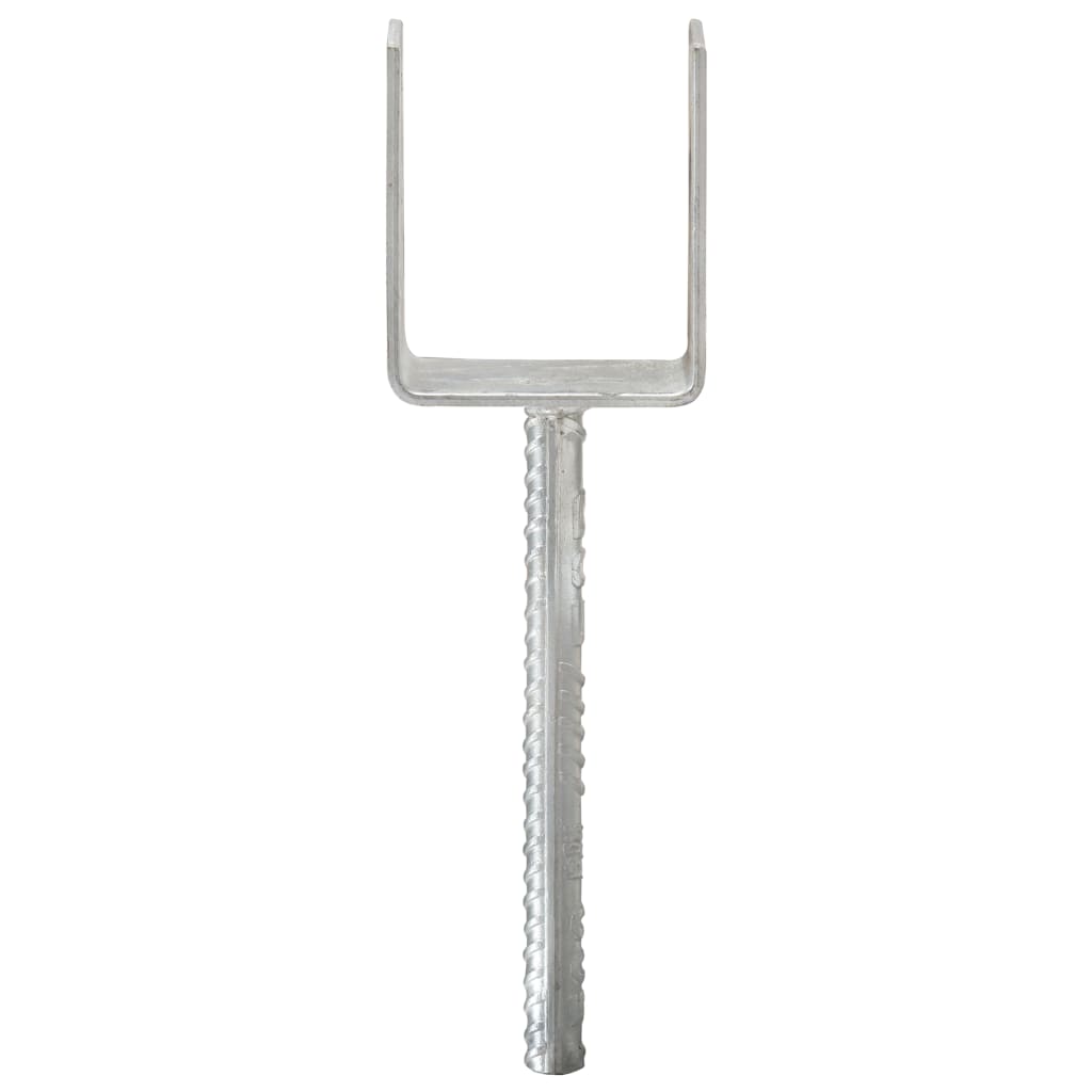 Picchetti per Recinzione 6 pz Argento 8x6x30 cm Acciaio Zincato - homemem39