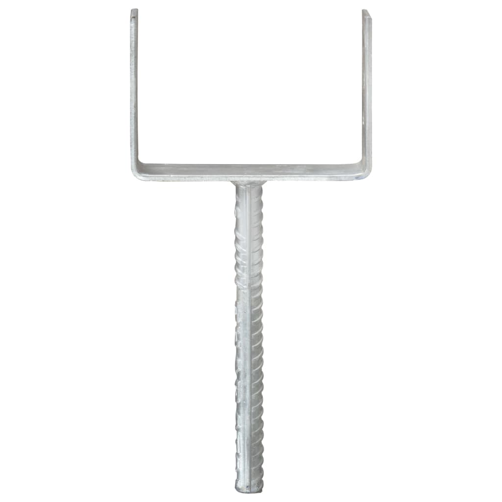 Picchetti per Recinzione 6 pz Argento 12x6x30cm Acciaio Zincato - homemem39