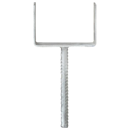 Picchetti per Recinzione 6 pz Argento 12x6x30cm Acciaio Zincato - homemem39