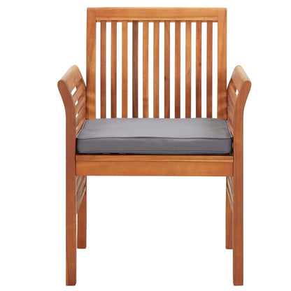 Set da Pranzo da Giardino 3 pz con Cuscini Massello di Acacia