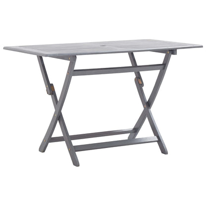 Set da Pranzo per Giardino 7 pz Legno Massello di Acacia Grigio | homemem39