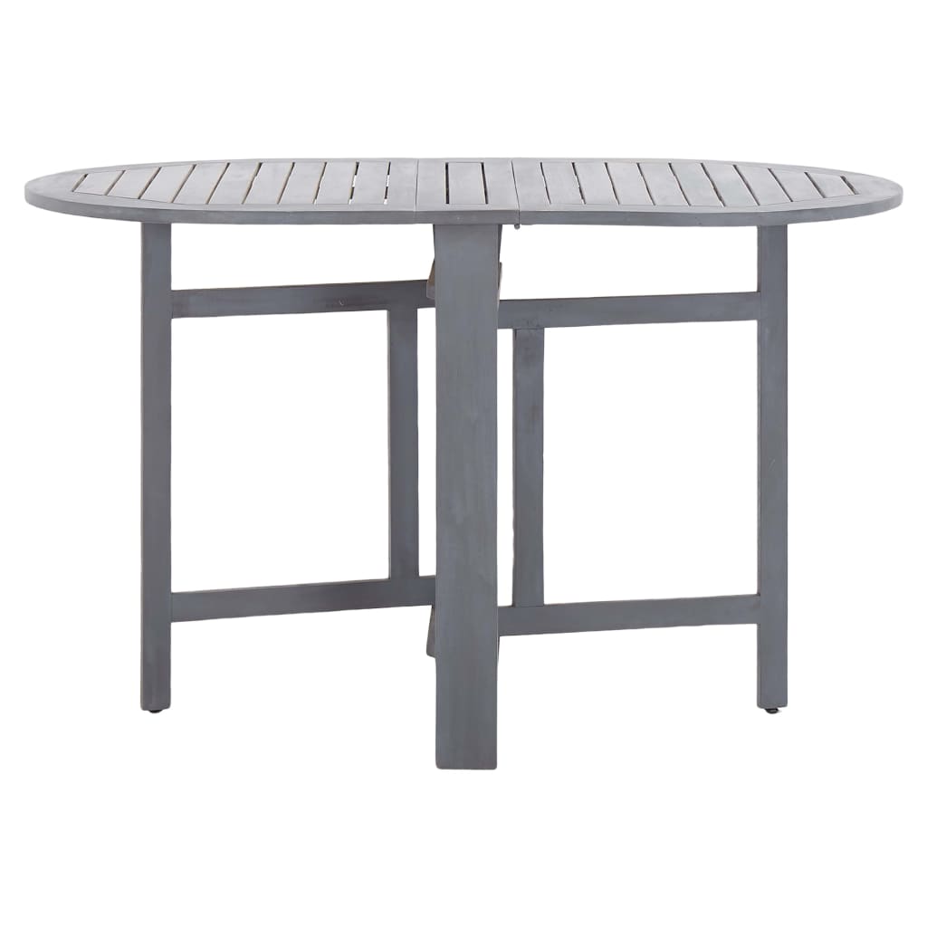 Set da Pranzo per Giardino 5 pz Legno Massello di Acacia Grigio - homemem39