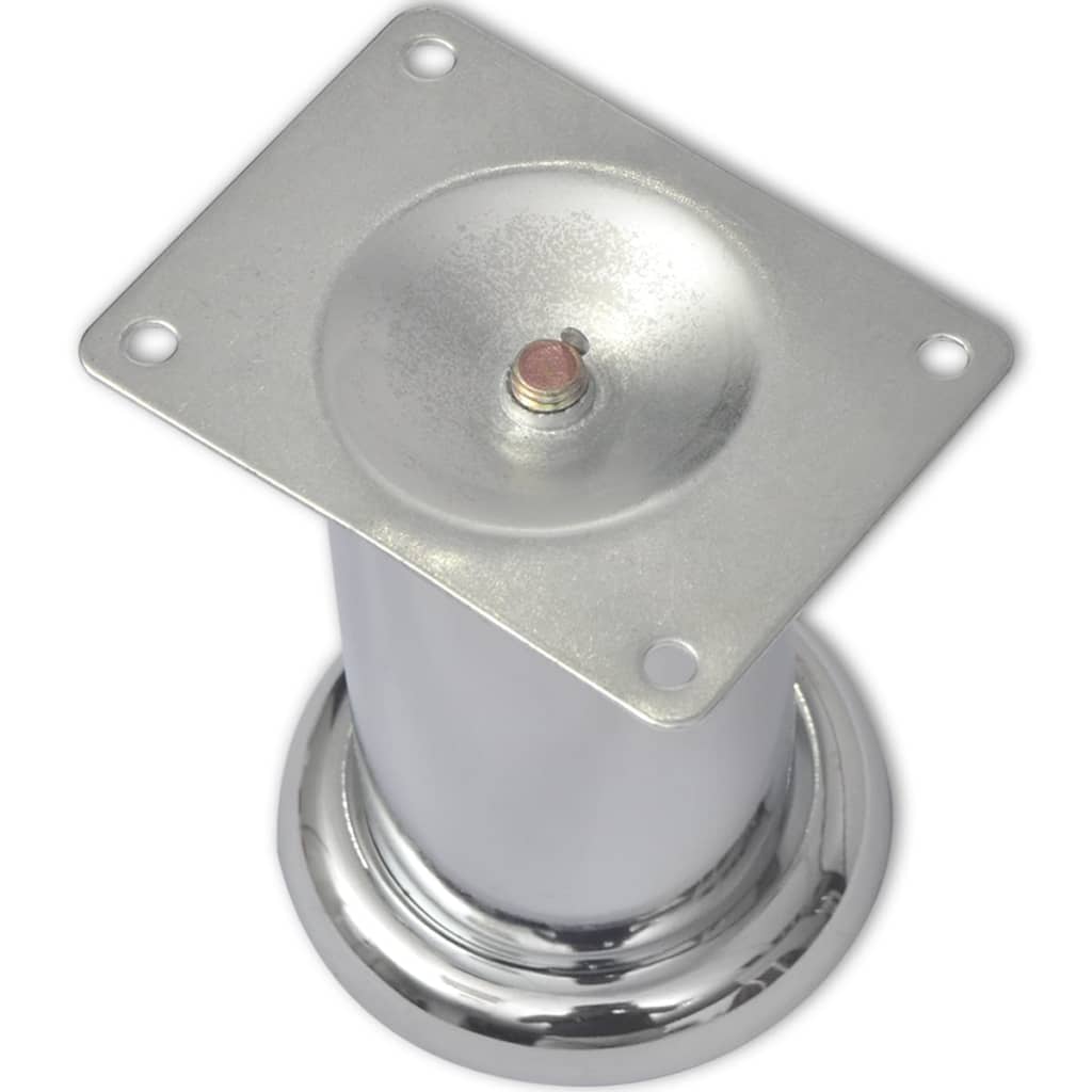 Piedini Rotondi per Divani 8 pz Cromati 60 mm - homemem39